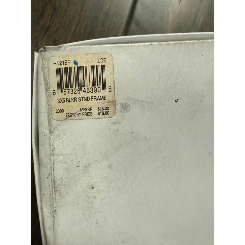 Coach Picture Frame Unisex OS Blue NEW Acrylic Leather 3x5 Stand H121BF Vintage‎